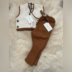 KNIT vest and legging set